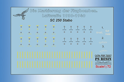 Print Scale PSR72007 1/72 Bomb Trolley With Lift Luftwaffe SC 250 Stabo PSR 72007 1/72