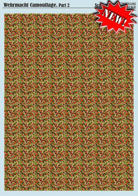 Print Scale 019-camo 1/35 Wehrmacht Camouflage Pattern Part 2 019-camo Scale 1/35