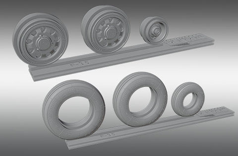 Print Scale PSW48019 1/48 F-35 Lightning II Wheels PSW48019 Scale 1/48