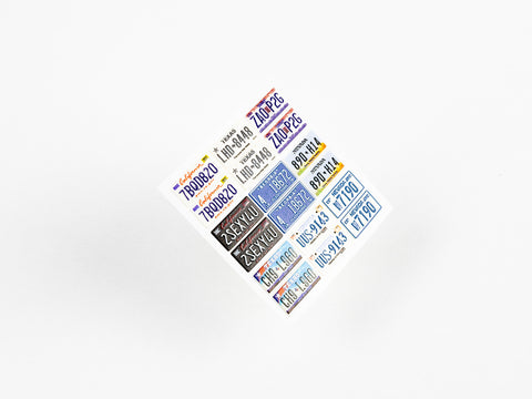 Red Fox Stadio RFSQS-24011 1/24 USA License plates  vol.01 (For Universal)