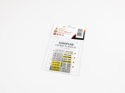 Red Fox Stadio RFSQS-24012 1/24 European Lincense plates vol.01 (For Universal)
