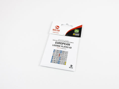 Red Fox Stadio RFSQS-24015 1/24 European Lincense plates vol.02 (For Universal)