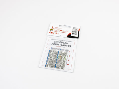 Red Fox Stadio RFSQS-24017 1/24 European Lincense plates vol.04 (For Universal)