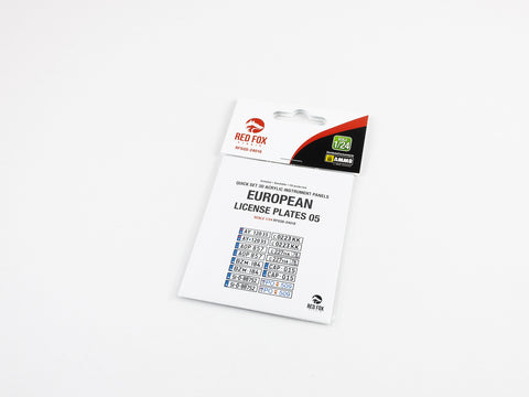 Red Fox Stadio RFSQS-24018 1/24 European Lincense plates vol.05 (For Universal)