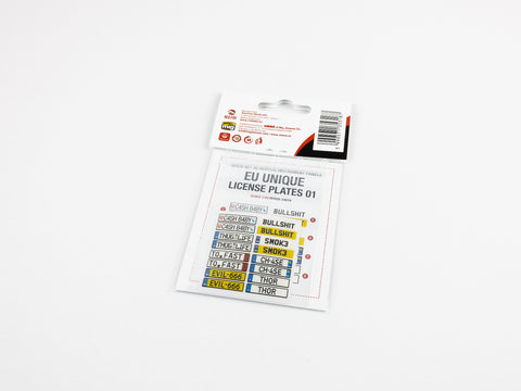 Red Fox Stadio RFSQS-24019 1/24 Uniqie License plates vol.01 (For EU form) (For Universal)