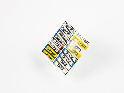 Red Fox Stadio RFSQS-24019 1/24 Uniqie License plates vol.01 (For EU form) (For Universal)