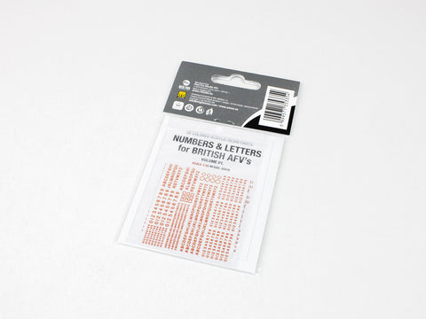 Red Fox Stadio RFSQS-35016 1/35 Numbers & Letters for British AFV's Vol.01 (For Universal)