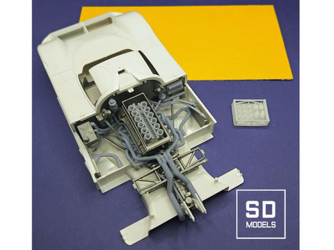SD Models SD-J02+1 1/24 Jaguar XJR-9 LM engine additional parts 【with masking tape】 for Tamiya
