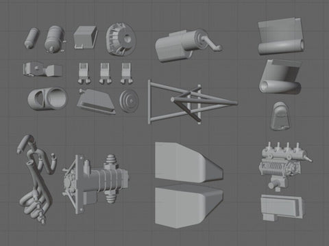 SD Models SD-L01+1 1/24 Lancia Rally 037 【1983】 additional parts for Hasegawa