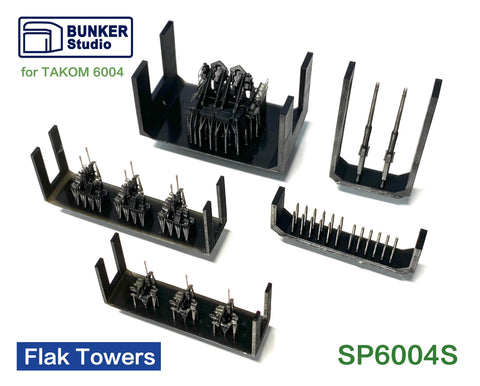 Bunker Studio SP6004S 1/350 Flak Tower I Zoo Tower AA Weapons(for Takom 6004)