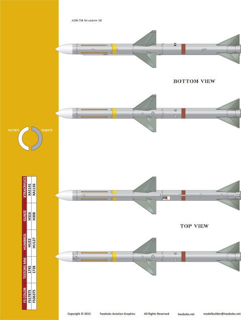Two Bobs 32-028 1/32 US AIM-7 air-to-air missile