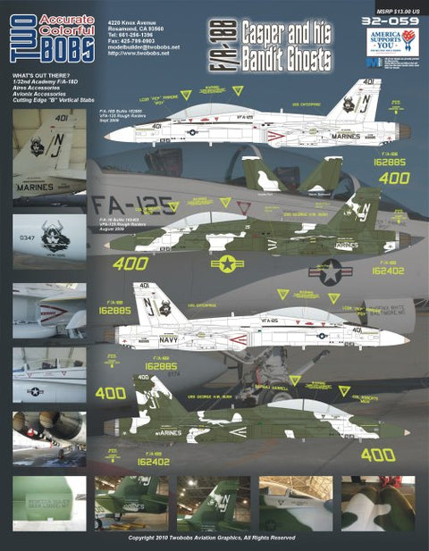 Two Bobs 32-059 1/32 F/A-18B Casper and His Bandit Ghost
