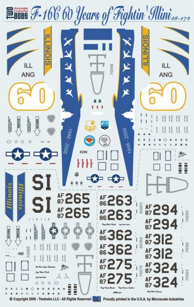 Two Bobs 48-174 1/48 F-16C 60 Years of Fighting Illinois