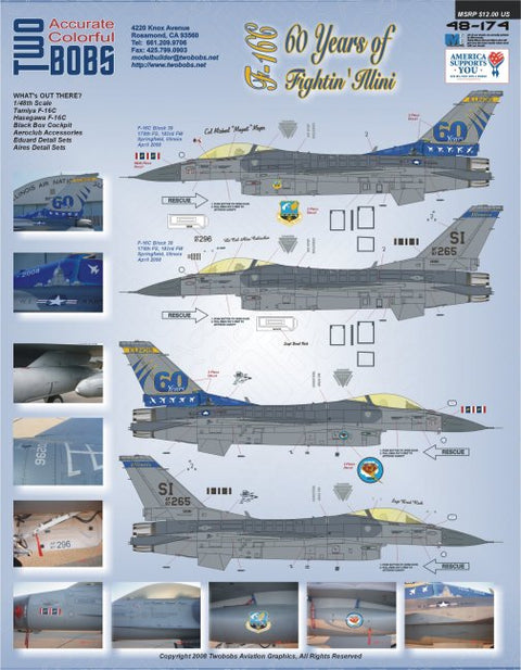 Two Bobs 48-174 1/48 F-16C 60 Years of Fighting Illinois