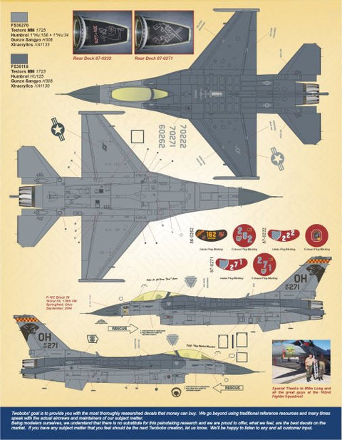 Two Bobs 48-175 1/48 F-16C Fighting Falcon