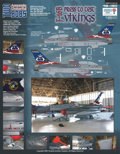 Two Bobs 48-190 1/48 Press to Vikings F-16B