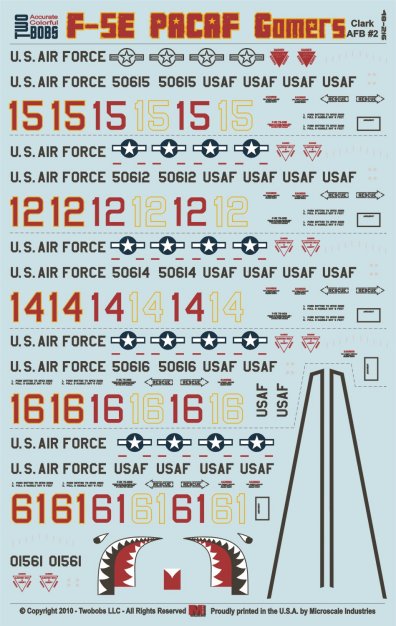 Two Bobs 48-216 1/48 Pacific Air Forces Gommers Part 2 F-5E