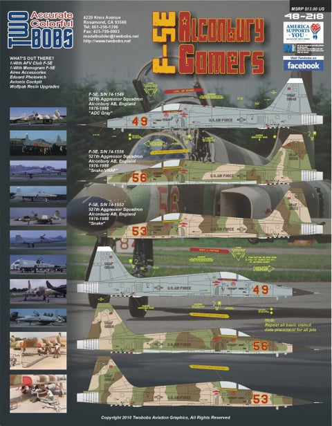 Two Bobs 48-218 1/48 Alconbury Gomars Part 2 F-5E