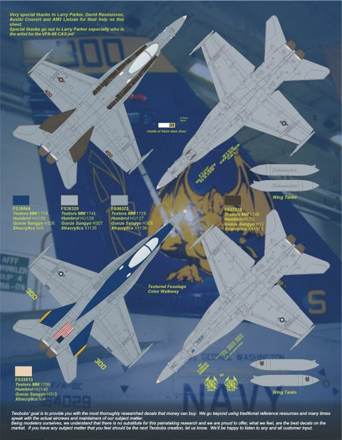 Two Bobs 48-227 1/48 VFA-86/192 Snake and Dragon F/A