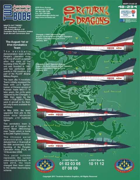 Two Bobs 48-234 1/48 J-10A Vigorous Dragon: Return of the Dragon
