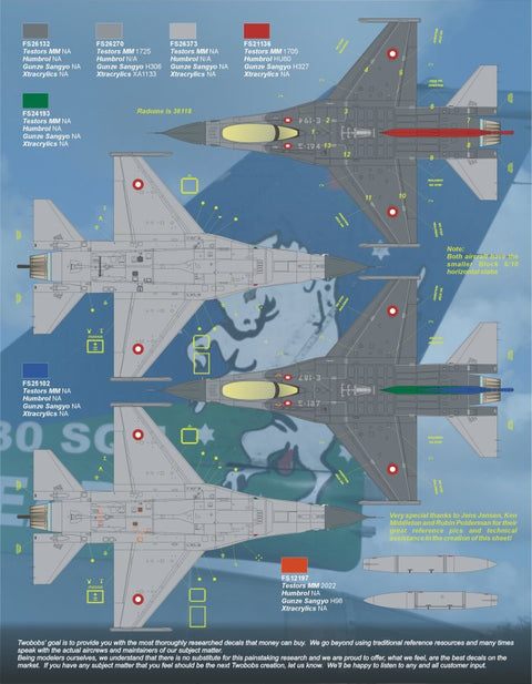 Two Bobs 48-235 1/48 Danish Air Force Fighter Squadron 730 50th Anniversary Markings