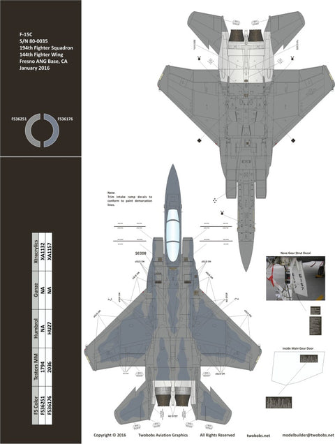 Two Bobs 48-250 1/48 F-15C Reno Report Eagles