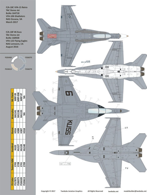 Two Bobs 48-257 1/48 F/A-18C F/A-18F Demo Hornet