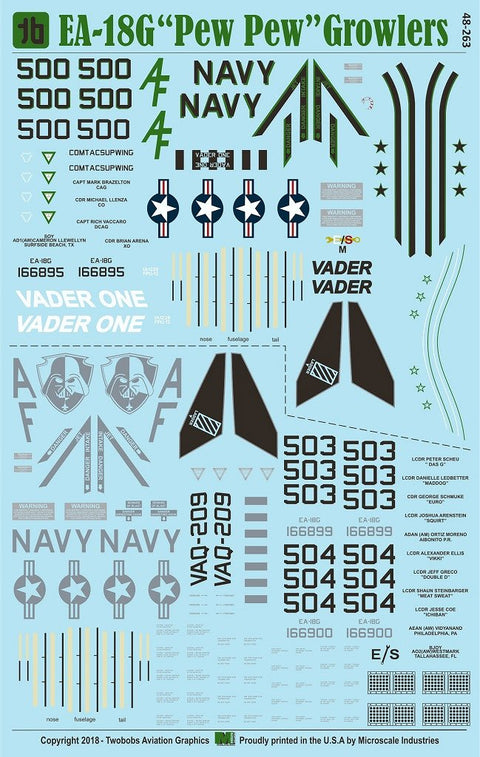 Two Bobs 48-263 1/48 EA-18G Pew Pew Growlers