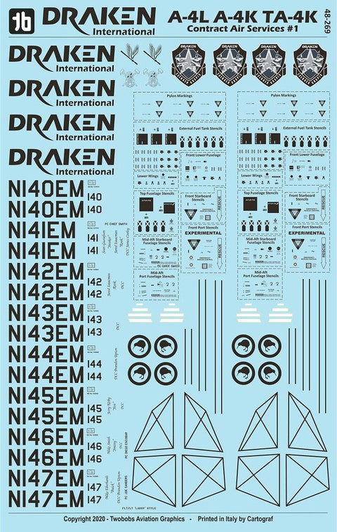 Two Bobs 48-269 1/48 A-4L/A-4K/TA-4K Draken International