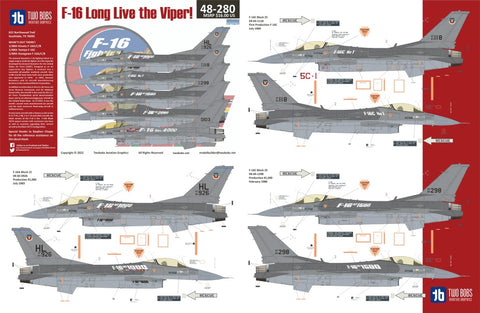 Two Bobs 48-280 1/48 F-16 Long Live the Viper