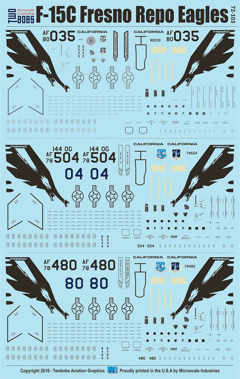 Two Bobs 72-103 1/72 F-15C Reno Report Eagles