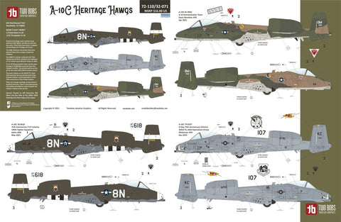 Two Bobs 72-110/32-071 1/32・1/72 A-10C Heritage Haws