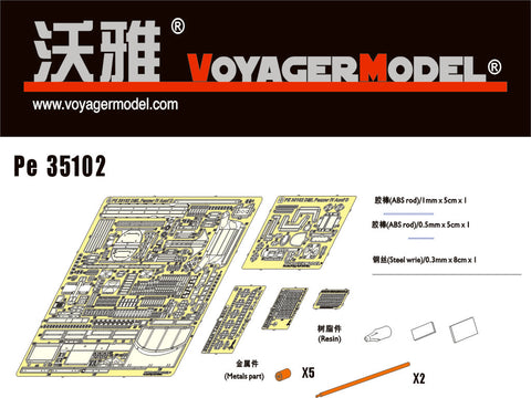 Voyager Model PE35102 1/35 WWII German Panzer IV Ausf. D Photo-Etched Set (for Dragon 6265)