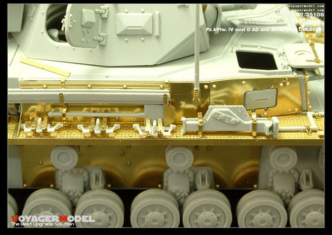 Voyager Model PE35102 1/35 WWII German Panzer IV Ausf. D Photo-Etched Set (for Dragon 6265)