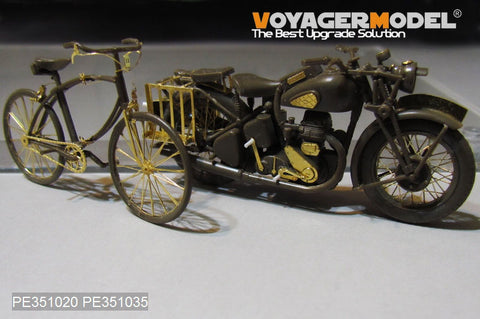 Voyager Model PE351035 1/35 WWII British Military Bicycle Upgrade Set (2 Sets) (for Tamiya 35333)