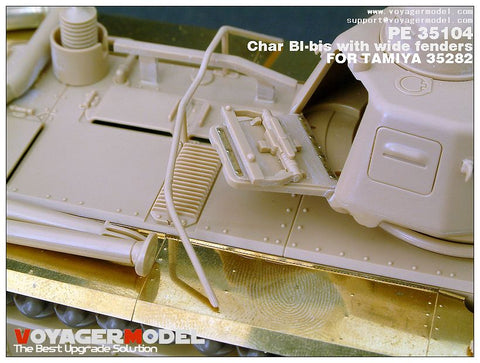 Voyager Model PE35104 1/35 Char B1 bis Wide Fender Photo-Etched Set (for Tamiya 35282)