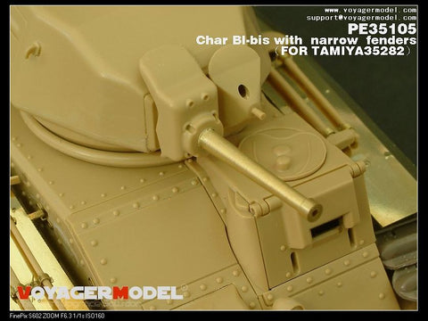 Voyager Model PE35105 1/35 Char B1 bis Narrow Fender Photo-Etched Set (for Tamiya 35282)