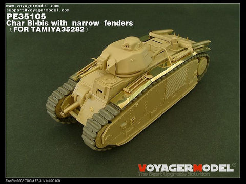 Voyager Model PE35105 1/35 Char B1 bis Narrow Fender Photo-Etched Set (for Tamiya 35282)
