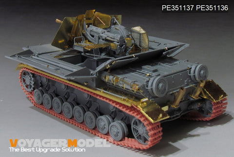 Voyager Model PE351137A 1/35 WWII German Sd.Kfz.161/3 37mm Flak Panzer IV Self-Propelled Anti-Aircraft Gun (Sf) "Möbelwagen" (BORDER BT-007)