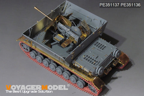 Voyager Model PE351137A 1/35 WWII German Sd.Kfz.161/3 37mm Flak Panzer IV Self-Propelled Anti-Aircraft Gun (Sf) "Möbelwagen" (BORDER BT-007)
