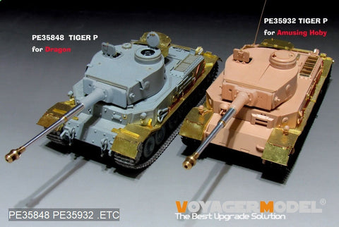 Voyager Model PE351243 1/35 WWII Tiger (P) No. 003 Main Battle Tank (for Amusing Hobby 35A051)