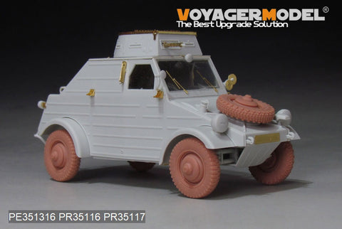 Voyager Model PE351316B 1/35 WWII German Pkw.K1 Type 823 Basic Upgrade Set with Wheels (MENG VS-017)