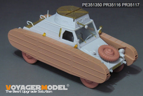 Voyager Model PE351350B 1/35 WWII German Pkw.K1 Type 823 Fake Track Upgrade Set with Wheels (MENG VS-017)