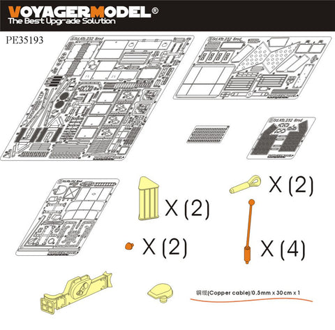 Voyager Model PE35193 1/35 WWII German Sd.Kfz.232 8-Rad Early Version (for Tamiya)