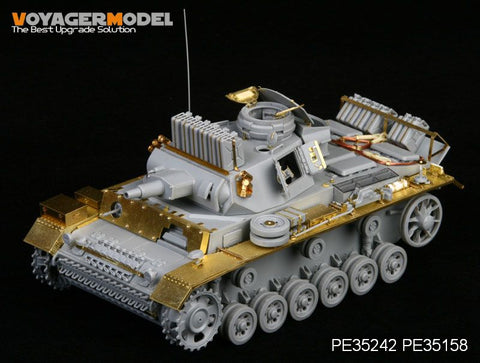 Voyager Model PE35242 1/35 WWII German Panzer III Ausf. N – s.Pz.Abt. 501 (Africa) – Photo-Etched Set (for Dragon 6431)