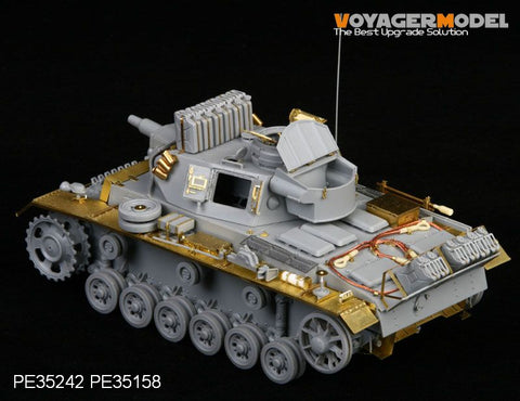 Voyager Model PE35242 1/35 WWII German Panzer III Ausf. N – s.Pz.Abt. 501 (Africa) – Photo-Etched Set (for Dragon 6431)
