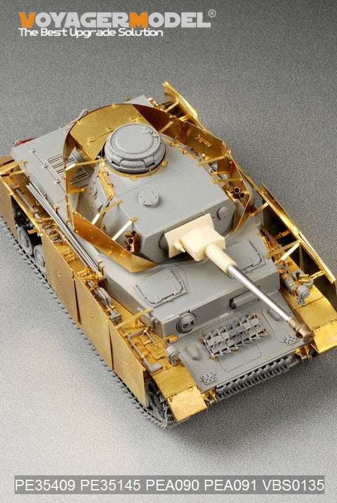 Voyager Model PE35409 1/35 WWII German Panzer IV Ausf. G with Smoke Dischargers – Basic Photo-Etched Set (for Dragon)