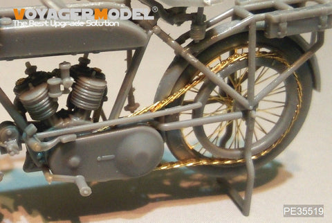 Voyager Model PE35519 1/35 WWI French Peugeot 1917 Motorcycle Photo-Etched Set (for Meng Model HS-005)