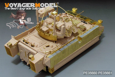 Voyager Model PE35660 1/35 Modern US M2A3 Bradley BUSK III with Add-on Armor: Basic Photo-Etched Set (for Meng Model SS-004)