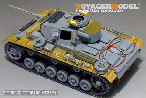 Voyager Model PE35862 1/35 WWII German Panzer III Ausf. L Basic Photo-Etched Set (for Dragon 6387)